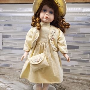 Vintage Ashley Belle Keepsake "Sue" 17" Inch Doll with Porcelain Head and Hands